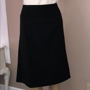 Black pencil skirt with kick pleats sz 5/6